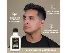 Black amber aftershave 3.3 oz. Healing & soothing aftershave. Gives a fresh, clean feeling, prevents razor burn & irritation