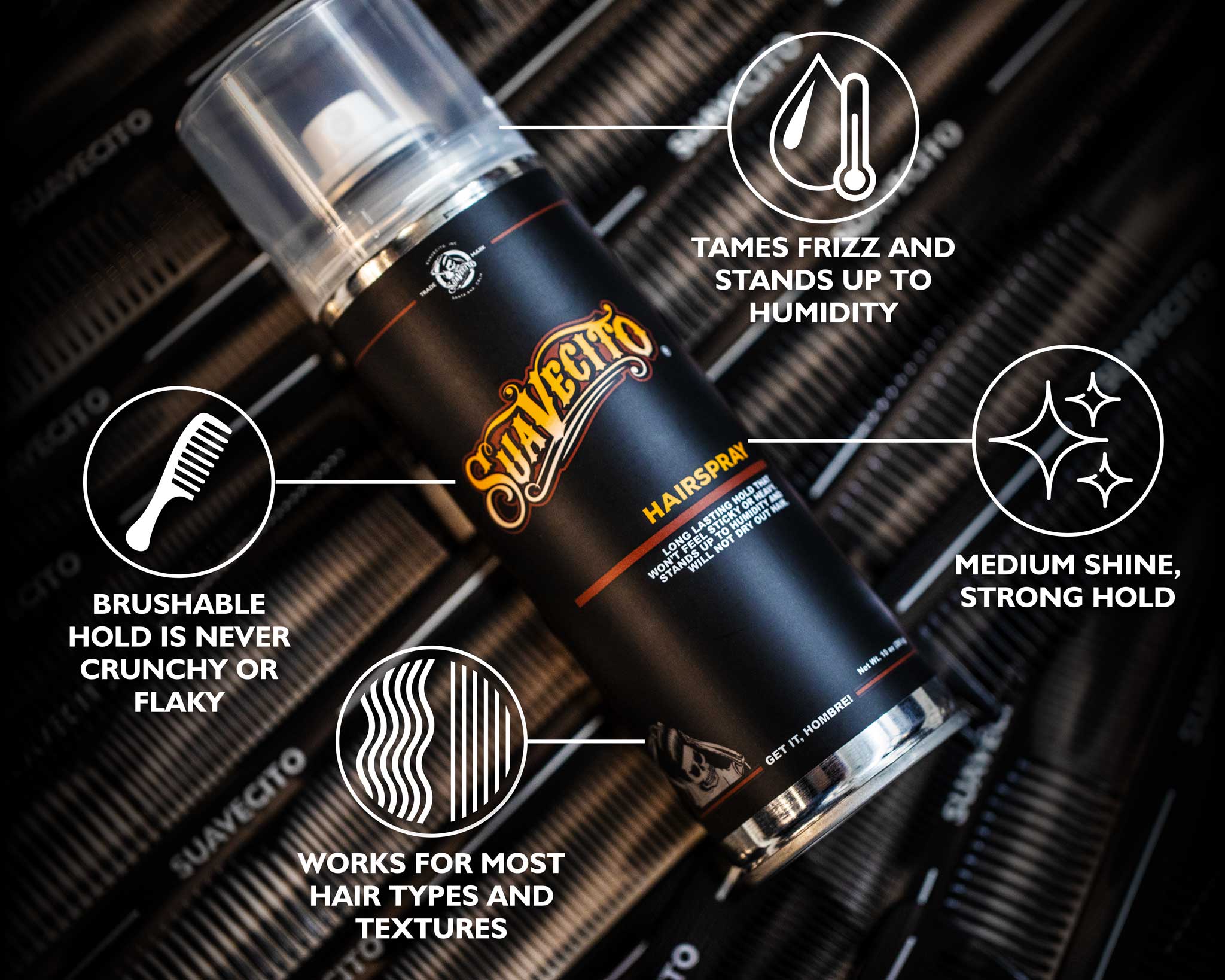 Suavecito Non-Aerosol Hairspray | Grooming Spray for Men