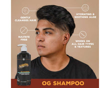 OG Shampoo: Gently cleanses hair, sulfate free, hydrating and soothing aloe, works on all hair types and textures.