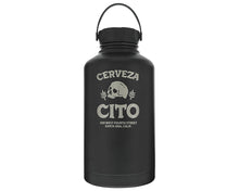 Load image into Gallery viewer, Cerveza Cito Growler - 64 oz Black Front
