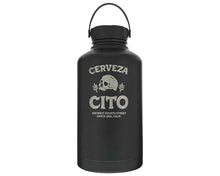 Load image into Gallery viewer, Cerveza Cito Growler - 64 oz Black Front