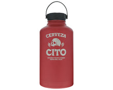 Load image into Gallery viewer, Cerveza Cito Growler - 64 oz red Front