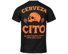 Load image into Gallery viewer, Cerveza Cito Tee - Black & Rust Back