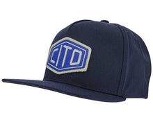 Load image into Gallery viewer, blue suavecito hat with white embroidered text and blue background &quot;cito&quot;
