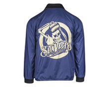 Load image into Gallery viewer, OG Flannel Lined Windbreaker - Navy Back