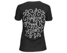 Load image into Gallery viewer, Suavecita Hair Club Summer 2019 V-Neck Tee Back