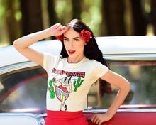 Load image into Gallery viewer, Mexicana Tee - Model is wearing a size small tee.