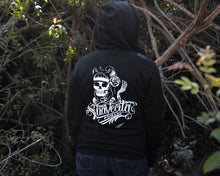 Load image into Gallery viewer, Suavecita OG Pullover Hoodie - Model is wearing a size medium hoodie.