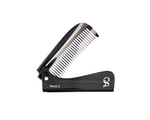 Load image into Gallery viewer, Deluxe Black Folding Handle Comb - 5.5&quot; - Folded
