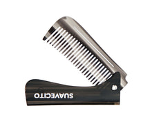 Load image into Gallery viewer, Deluxe Black Folding Handle Comb - 6.5" - Folded