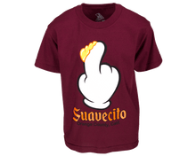 Load image into Gallery viewer, Finger Scoop Burgundy Tee - Front
