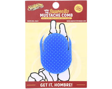 Load image into Gallery viewer, Blue Mustache Finger Comb With Packaging
