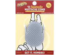 Load image into Gallery viewer, Silver Mustache Finger Comb With Packaging
