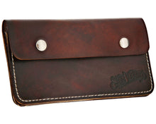 Load image into Gallery viewer, Antique Brown OG Trucker Wallet - Front
