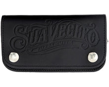 Load image into Gallery viewer, OG Script Chained Biker Wallet - Black - Closed
