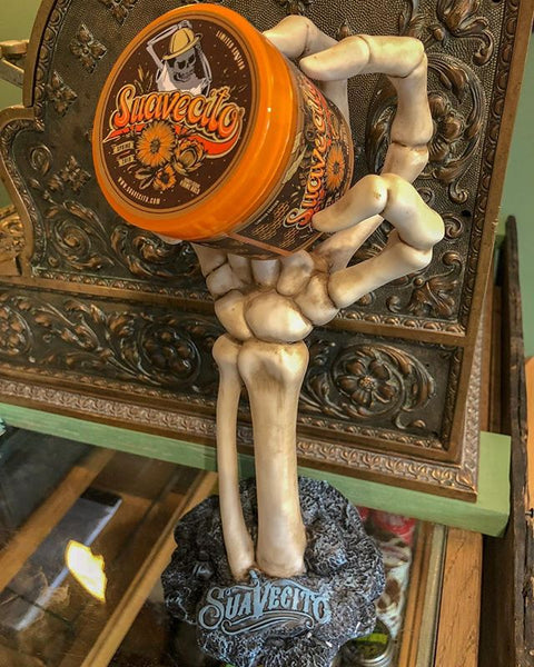 Suavecito Skeleton Hand Display