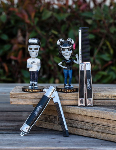 Add To Your Suavecito Collection With Any Of Our Bobble Heads or Combs!