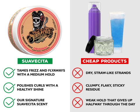 Suavecita Pomade for Women – Medium Hold, High Shine, Water-Based