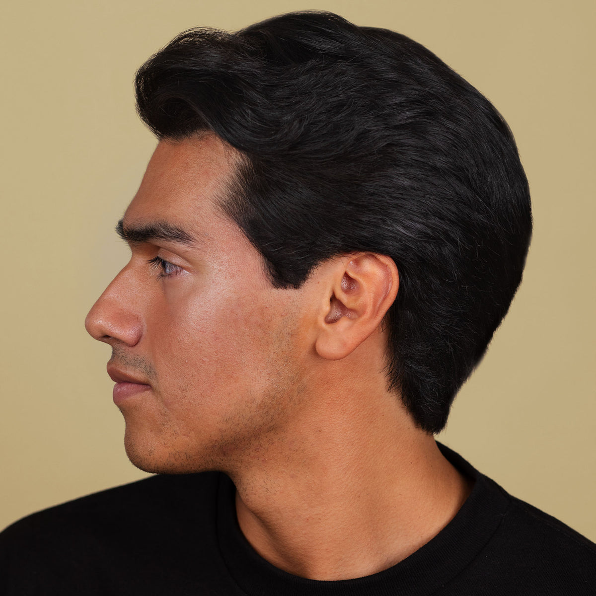 Man with hair styled with Suavecito Matte Pomade