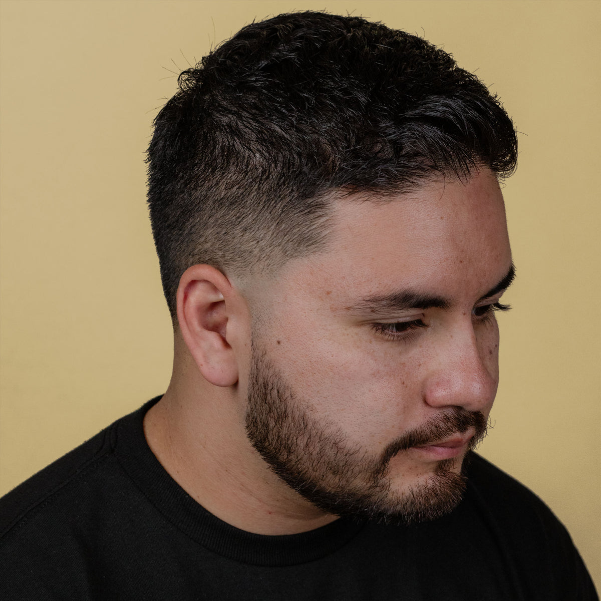 Man with hair styled with Suavecito Matte Pomade