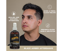 Black amber aftershave 8 oz. Healing and soothing aftershave. Gives a fresh, clean feeling. Prevents razor burn & irritation
