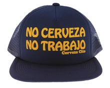 No Cerveza Puff Print Hat - Navy - Front