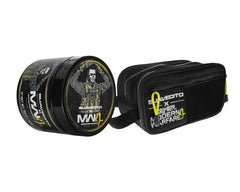 Suavecito X Call of Duty Pomade Firme Hold and Dopp Bag on a white background
