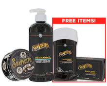 Load image into Gallery viewer, Oil Based Pomade &amp; OG Shampoo + Free Deodorant &amp; Soap
