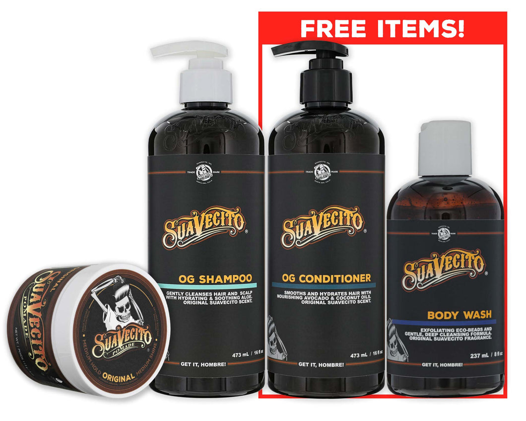 Original Hold Pomade & OG Shampoo + Free Conditioner & Body Wash