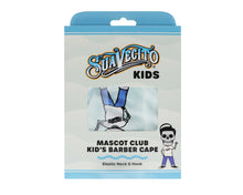 Load image into Gallery viewer, Package of Kids Barber Cape with Suavecito Kids branding on a white background
