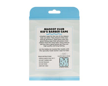 Load image into Gallery viewer, Package of Mascot Club Kid's Barber Cape with text on a white background
