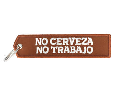 No Trabajo Embroidered Key Tag