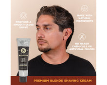 Premium Blends Shaving Cream: provides a smooth close shave, made with natural ingredients, no harsh chemicals or artificial colors