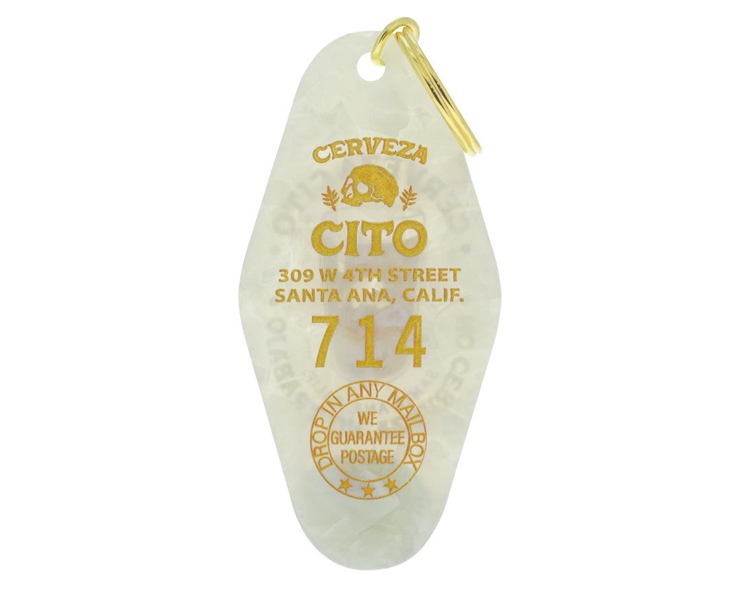 Pint Glass Hotel Key Tag - White – Suavecito Pomade