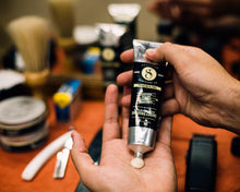 Premium Blends Shaving Creme - Sandalwood Fragrance -  in use