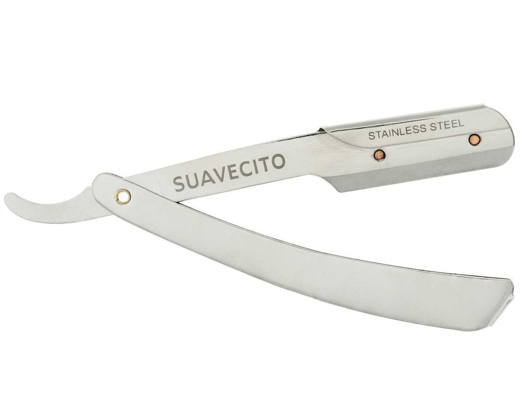 Shavette Straight Razor - Plastic Handle, Stainless Steel Blade, Barber-Style For Close Shaves