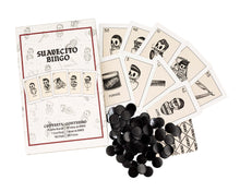 Load image into Gallery viewer, Suavecito Bingo game set with cards and chips on a white background
