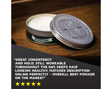 Testimonial: Great consistency and hold, still workable throughout the day, keeps hair looking health, matches description online perfectly - overall best pomade on the market.