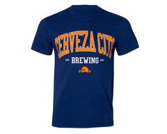 University Tee - Navy Orange