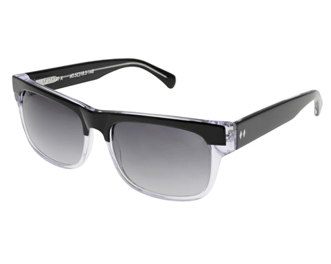 Tres Noir - Upstart X - Black + Clear w/ Smoked Gradient Lens - Angled