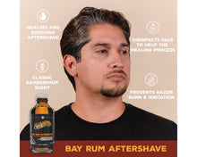 Bay Rum Aftershave - healing and soothing aftershave, disinfects face to help the healing process, classic barbershop scent, prevents razor burn and irritation