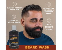Beard Wash - cleans and protects hair and skin, returns life to a dull stubborn beard, easier to style and shape, helps eliminate itching and flaking