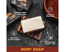 Body Soap - COMBATS ODOR ALL DAY LONG, LOCKS IN MOISTURE, AVAILABLE IN TWO SCENTS, EXFOLIATES ROUGH SKIN