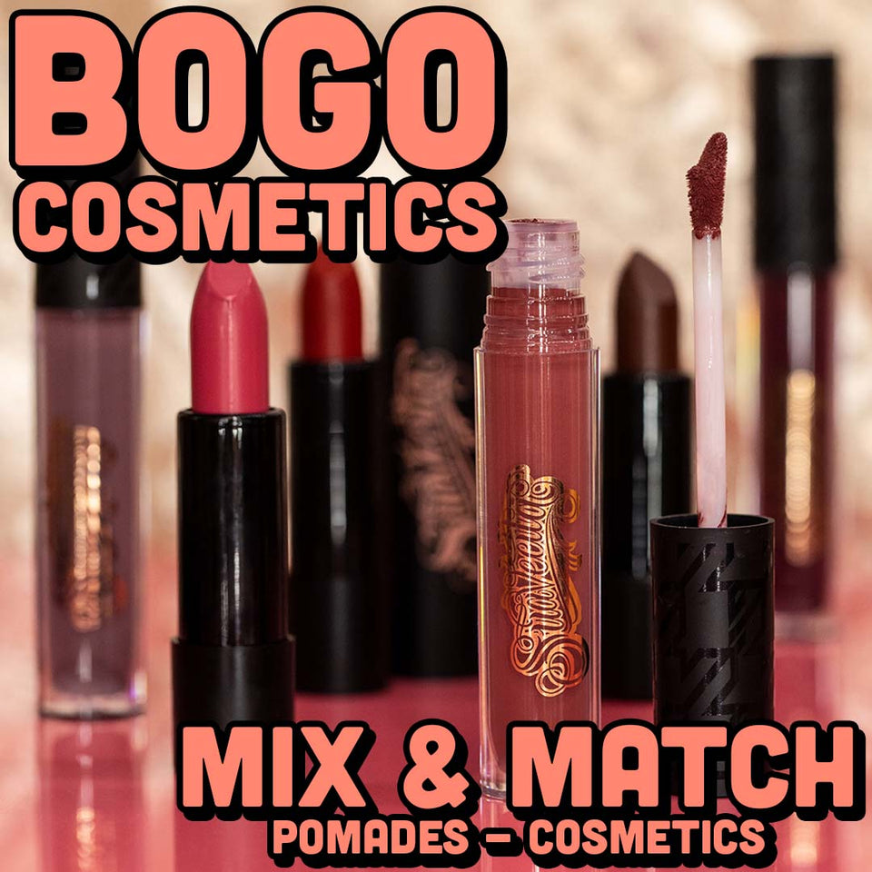 BOGO cosmetics. Mix & Match pomades & cosmetics