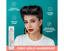 Firm Hold Hairspray - vegan and cruelty free, strong hold, medium shine, brushable hold is never crunchy