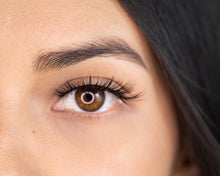 closeup of eye with Licorice Synthetic Silk Lashes