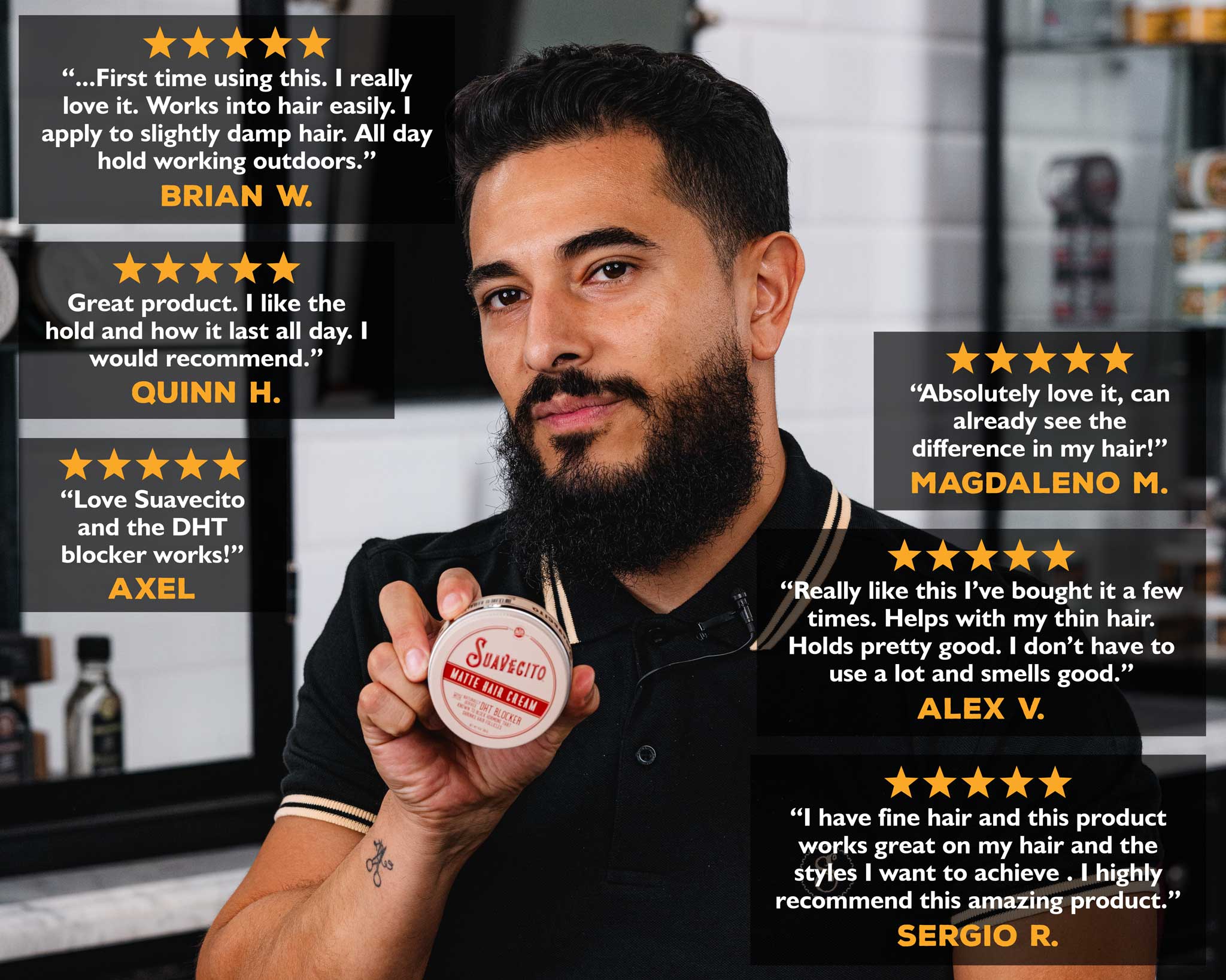 Dht Crem Suavecito DHT Blocker Matte Hair Cream | Light Hold – Suavecito Pomade