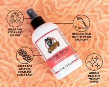 styling spray infographic with features