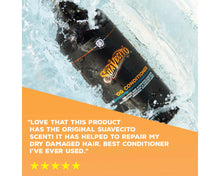 Testimonial: Love that this product has the original Suavecito scent! It has helped to repair my dry damaged hair. Best conditioner I've ever used.