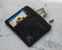 Load image into Gallery viewer, Zipper Card Holder Wallet - Black
